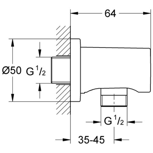 Grohe Rainshower® Gomito da incasso 1/2