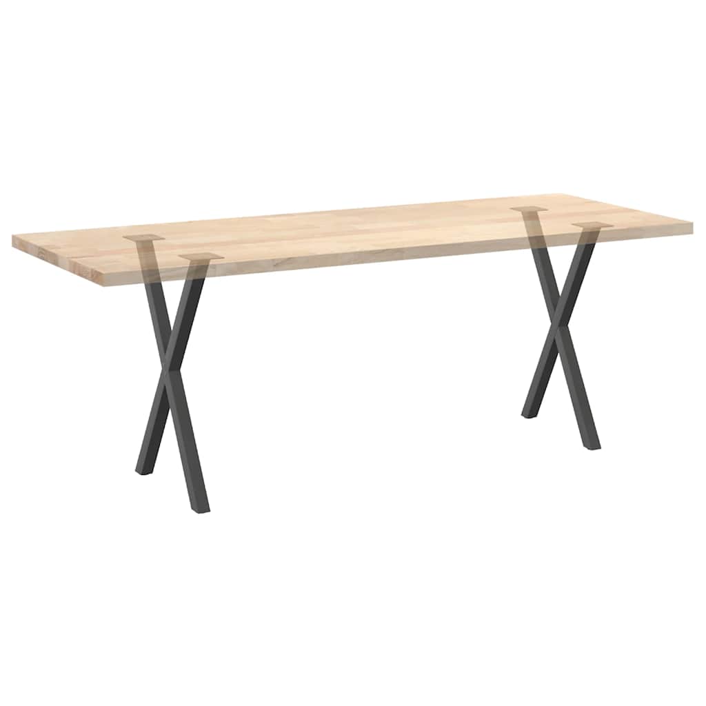 Maison Exclusive - Pieds de table à manger en forme de X, 2 pièces, anthracite, 57 x (72-73) cm, acier - 8