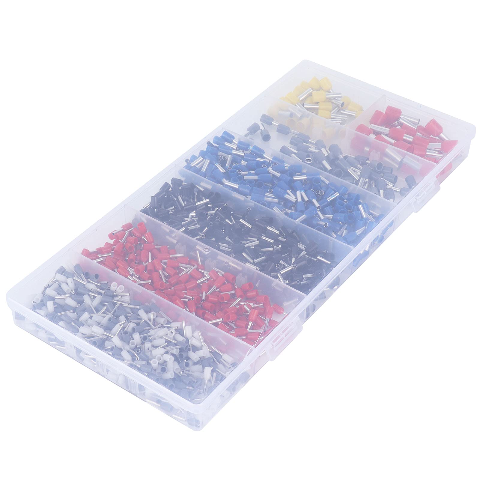 1200 pezzi Kit assortimento connettori per cavi elettrici Terminali per cavi isolati Terminali a crimpare per cavi - 3