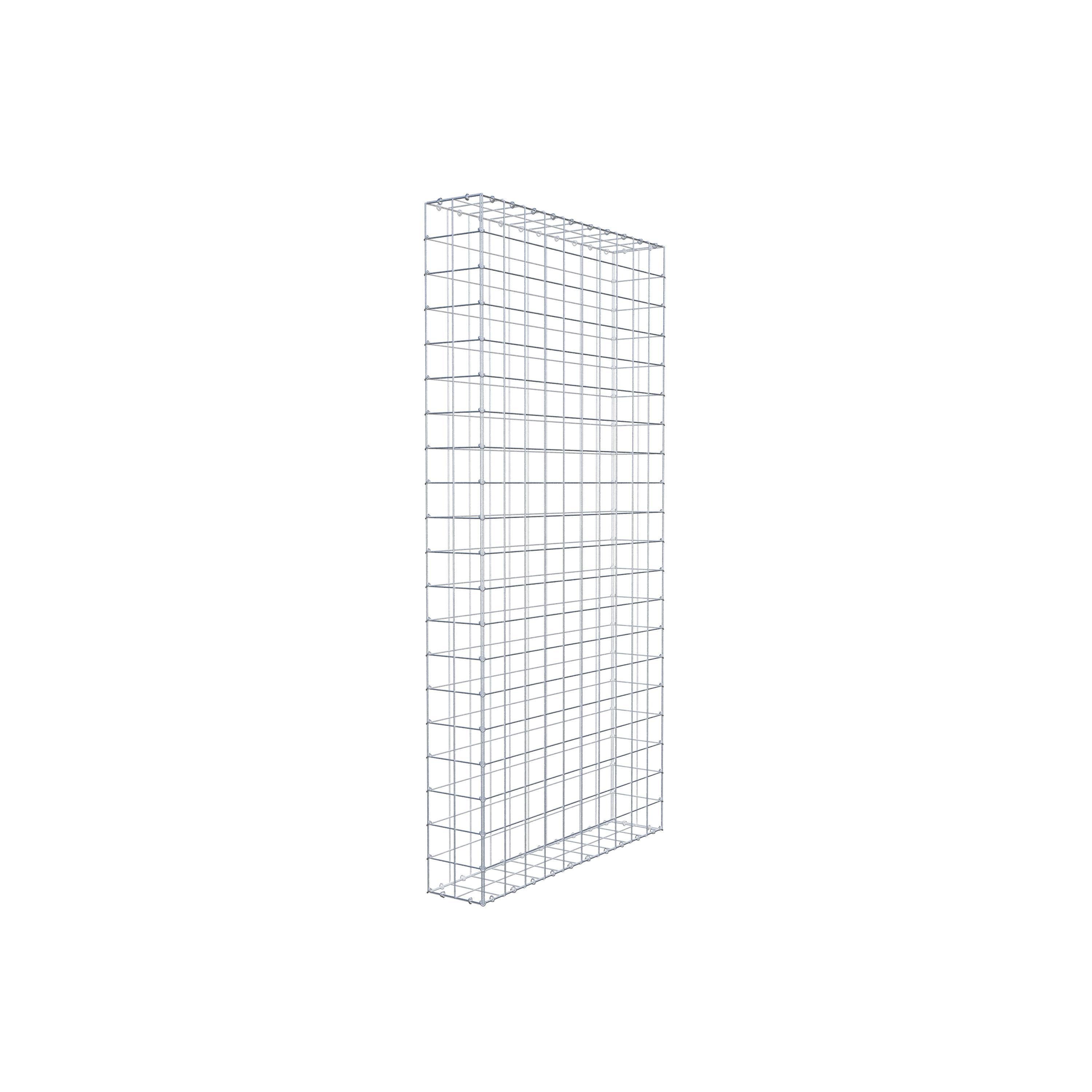 Gavión de acero galvanizado 200x100x20cm (LxAxP), malla 10 x 10cm, Anillo en C, jaula metálica para muro o jardín - 5