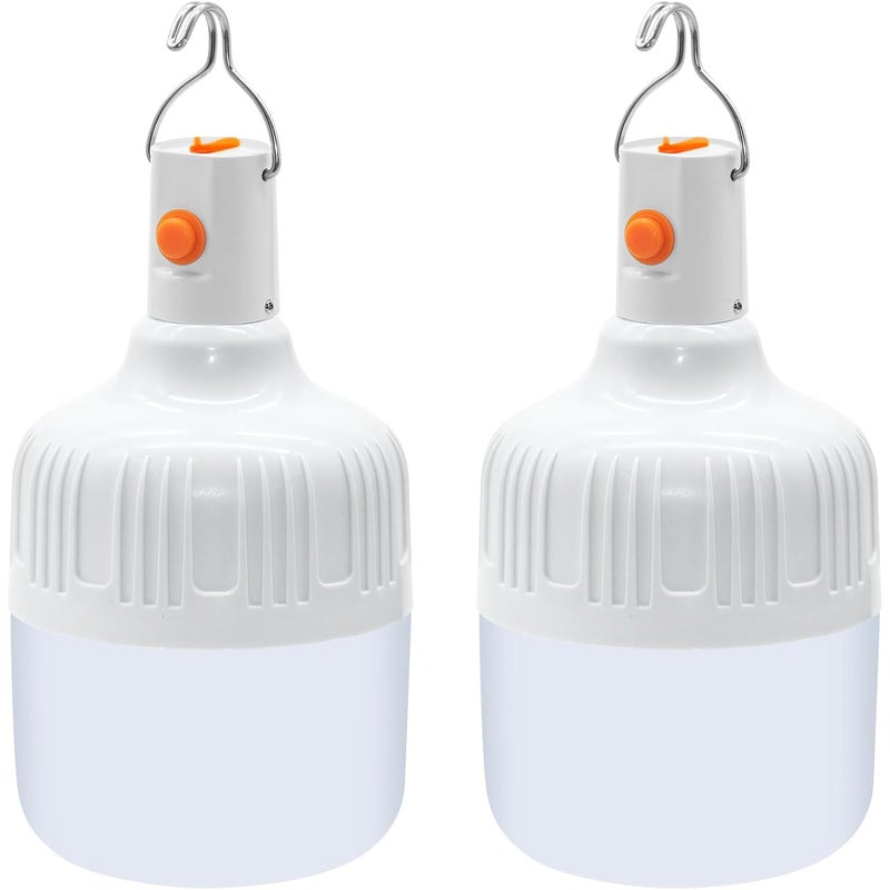 2-częściowa lampa kempingowa LED, ładowana przez USB, mocna lampa zewnętrzna o mocy 500 lumenów, 3 tryby jasności, do biwakowania