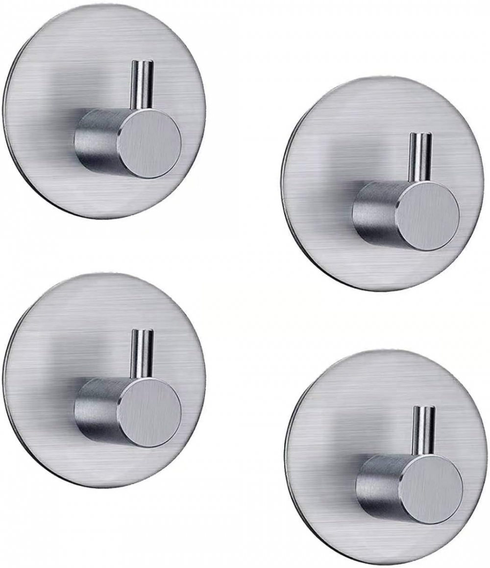 Gancio Per Asciugamani, 4 Pezzi Gancio Adesivo Ganci Da Parete Gancio - Foto 5