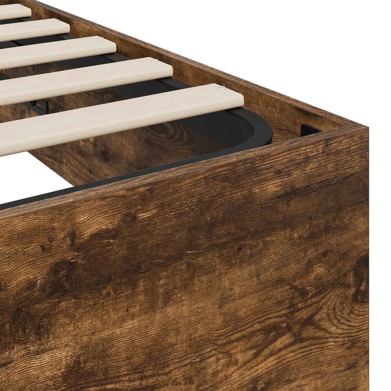 Cadre de lit ottoman avec rangement Chêne fumé 203 x 140 x 25 cm - 8