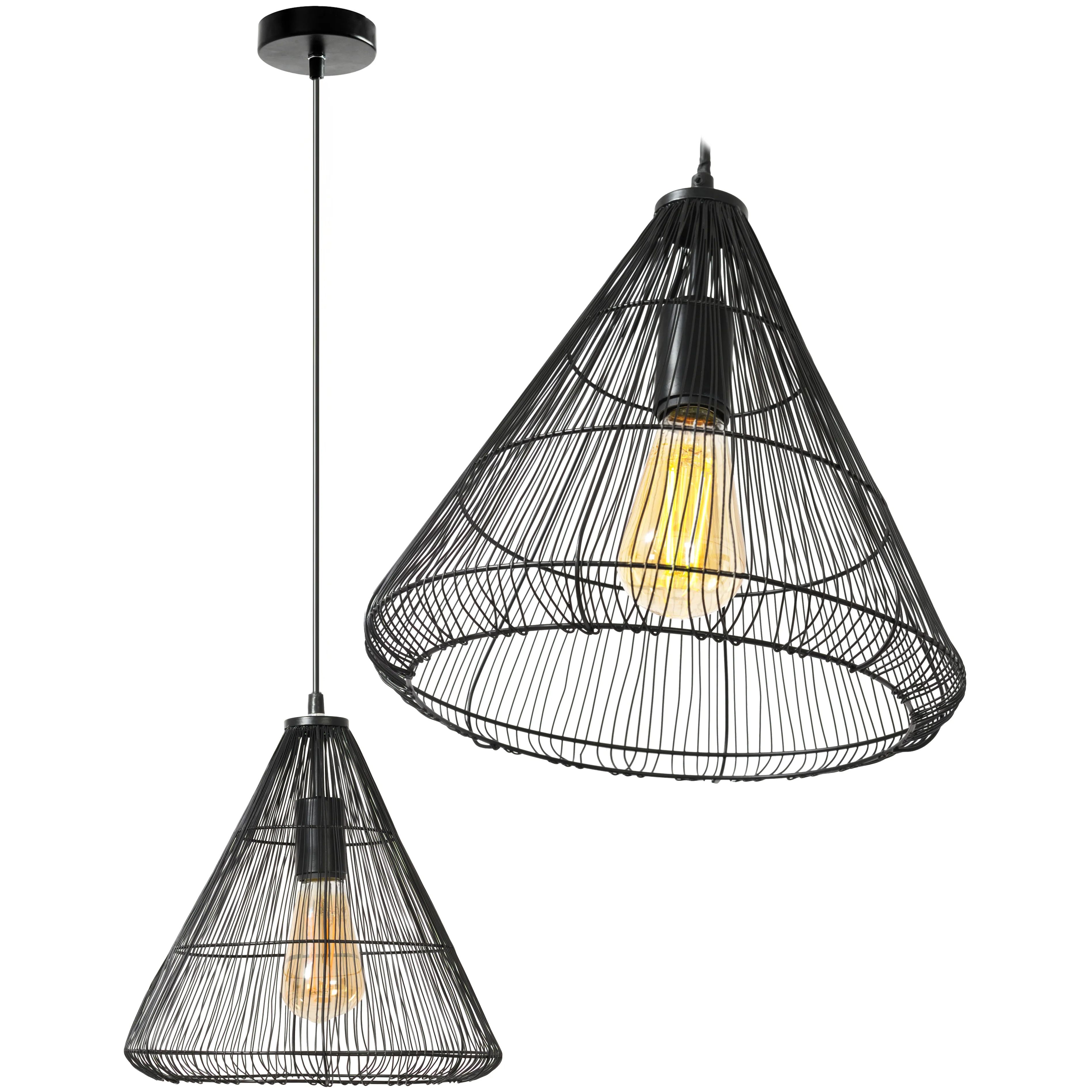 Lampa Sufitowa Wisząca Toolight Lh2065 Czarny