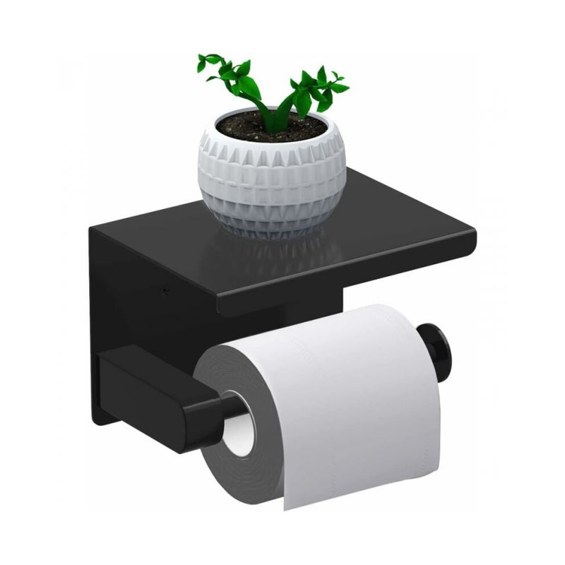 Uchwyt na papier toaletowy, uchwyt na papier toaletowy bez dziurkowania, samoprzylepny klej i uchwyt ścienny do łazienki, 1 szt.