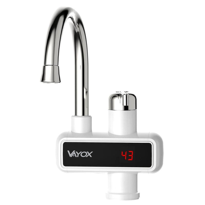 Przepływowy podgrzewacz wody pionowy, wyświetlacz, biały VA0230 VAYOX