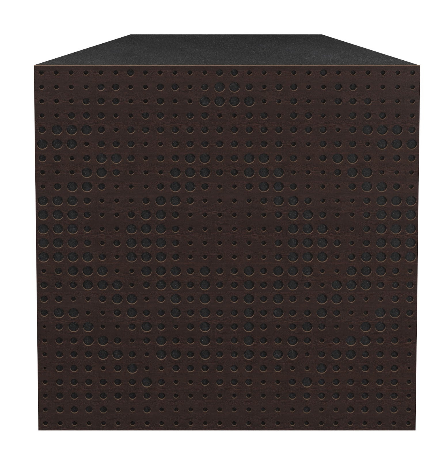 Lot de 2 Pièges à basses UNIVERSE acoustiques insonorisants 50x50x10 cm -MDF perforé laminé et mousse acoustique -Wengé - 2
