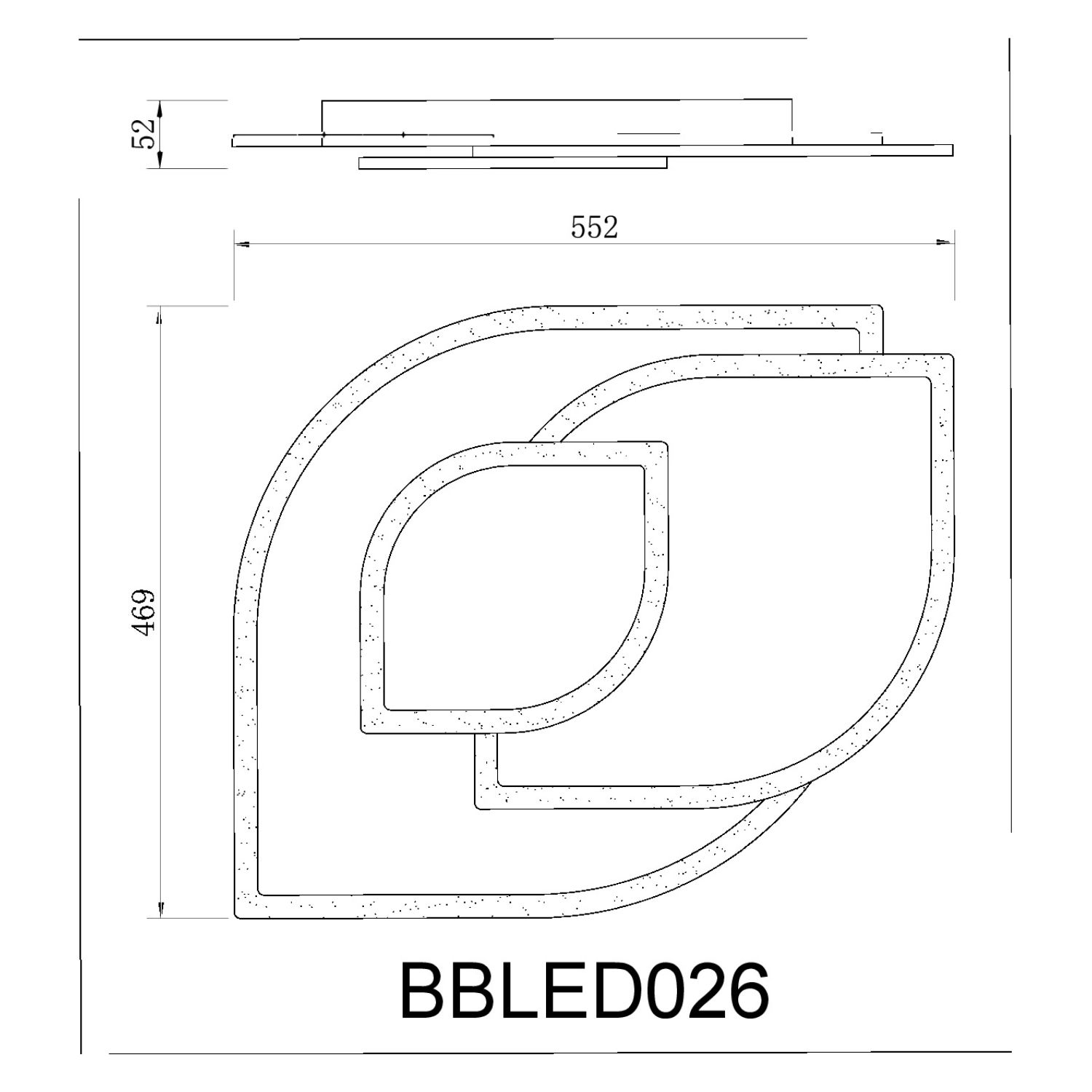 BUYBUY Lampadario LED 65W, Telecomando 2.4G, Luce Regolabile 5500lm BBLED026 - 4