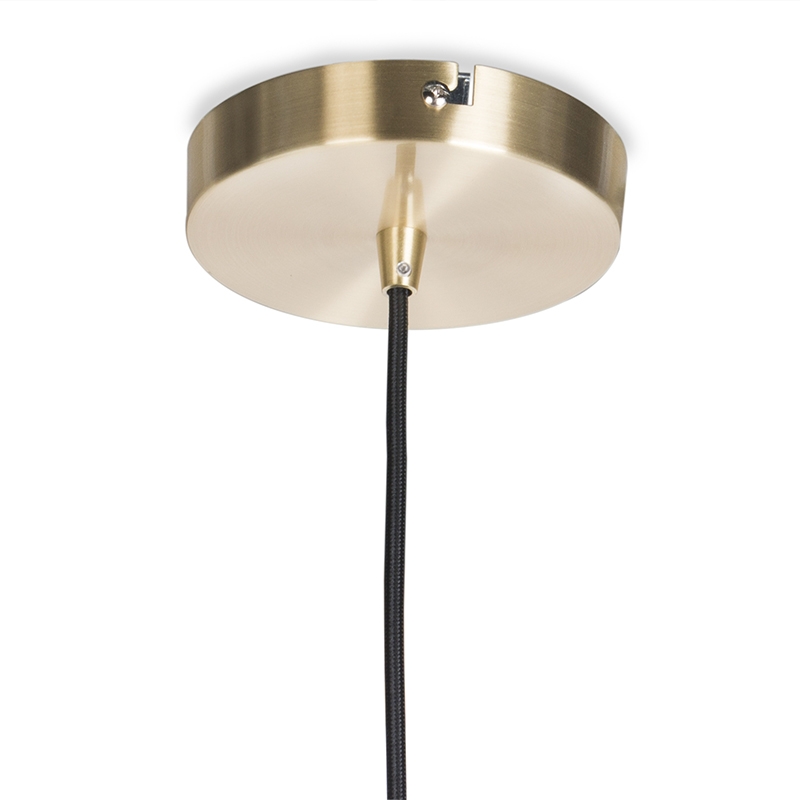 Qazqa moderne lampe suspendue - Ball - doré/laiton, rond, max. 60w, e27, 30cm, idéal pour la salle à manger et le salon - 6