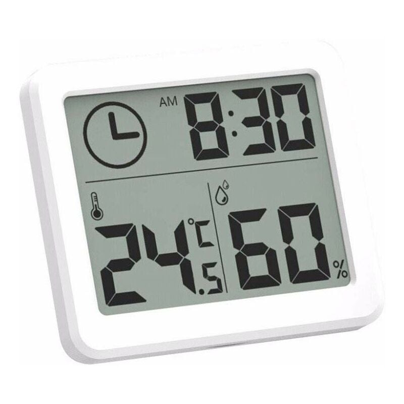 Termometr wewnętrzny Higrometr Cyfrowy LCD C/F Miernik Temperatury i Wilgotności Budzik -10-70C