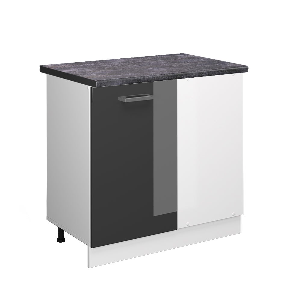 Vicco Szafka narożna R-Line, Antracyt wysoki połysk, 86 cm , BP Antracyt