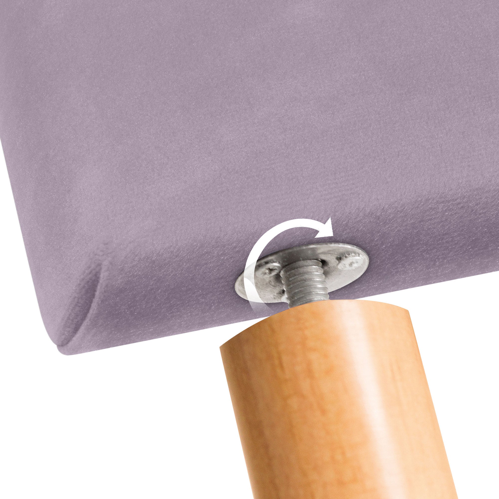 DHOME Testiera in Velluto Liscio con Gambe Camera da letto Imbottita con Testiera Imbottita Moderna di Fascia Alta (Salmone, 110x115cm) - 4