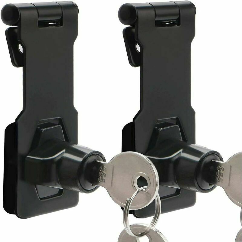 Set 2 Serrature E Chiavistelli In Acciaio INOX Con Chiavi – 12,7 Cm, Per Porte, Finestre E Armadi - 4