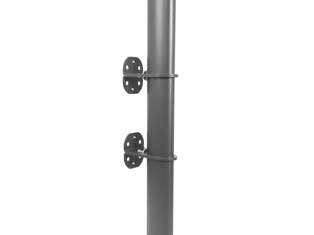 Mât Pour Voiles Ombrage En Acier Couleur Anthracite Hauteur Réglable 275cm Avec Fixation Murales - 3
