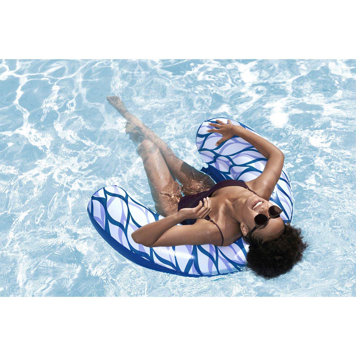 Dmuchany fotel do pływania Bestway 43922 materac plażowy wodny 119x67.5 cm - 7