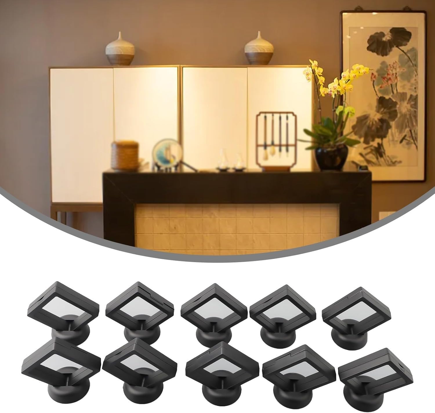Lot de 10 boîtes de présentation transparentes avec support intégré - Pièces de monnaie, oreilles, bagues, bijoux, pierres précieuses et petits Noir | Leroy Merlin