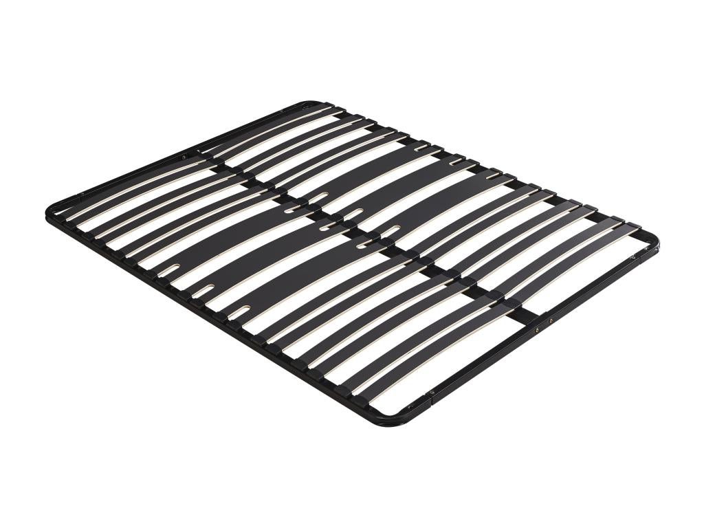 Sommier 70x190 Cm Marion – Cadre Métal Noir Lattes Renforcées + Pieds 29 Cm