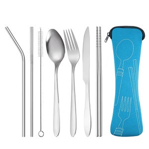 Posate da campeggio in acciaio inox set 16 pezzi