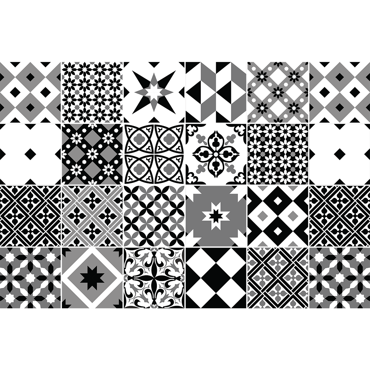 24 adesivi piastrelle di cemento azulejos lisanna - Sticker adesivo - adesivi murali - 24stickers10x10cm - 2