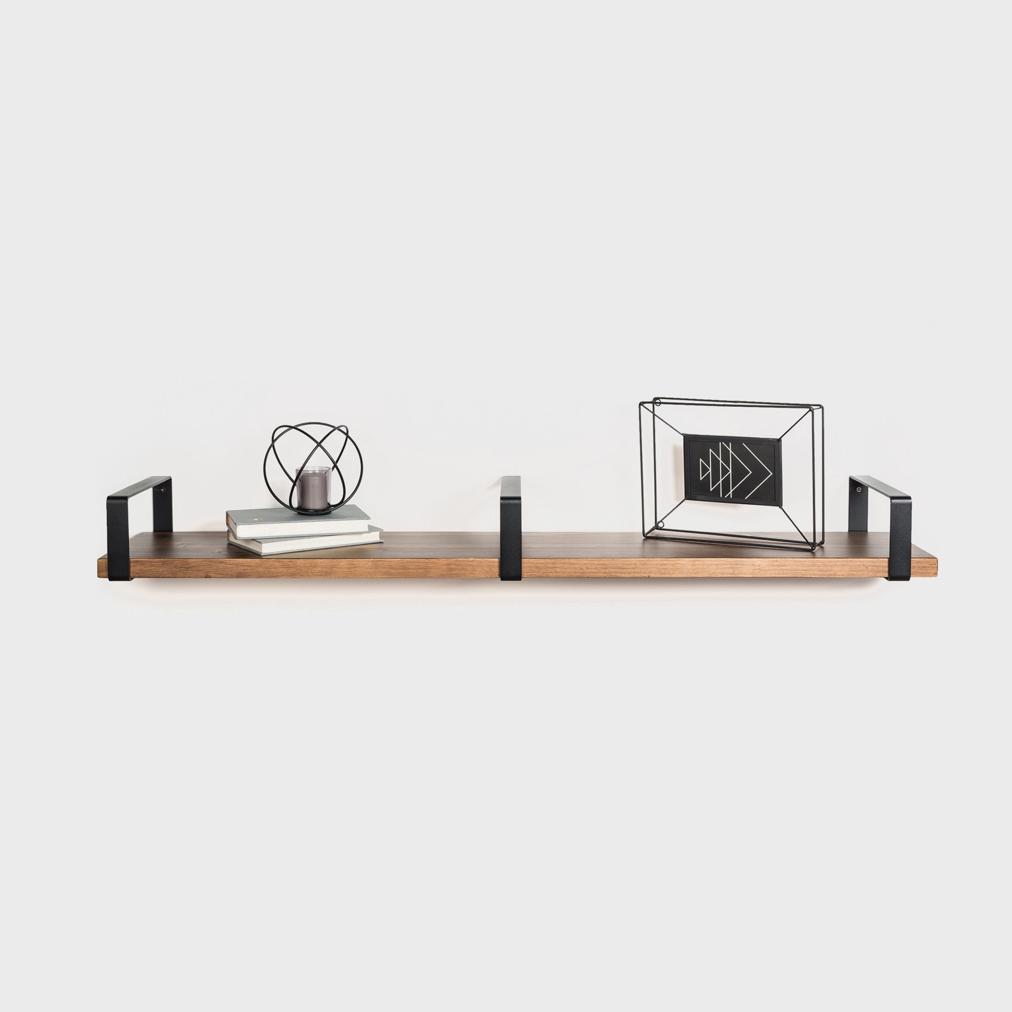 REI | Support mural pour étagère 1070 | 260 mm | 30 x 130 x 260 mm | Fer noir à pores ouverts | 30 kg - 4