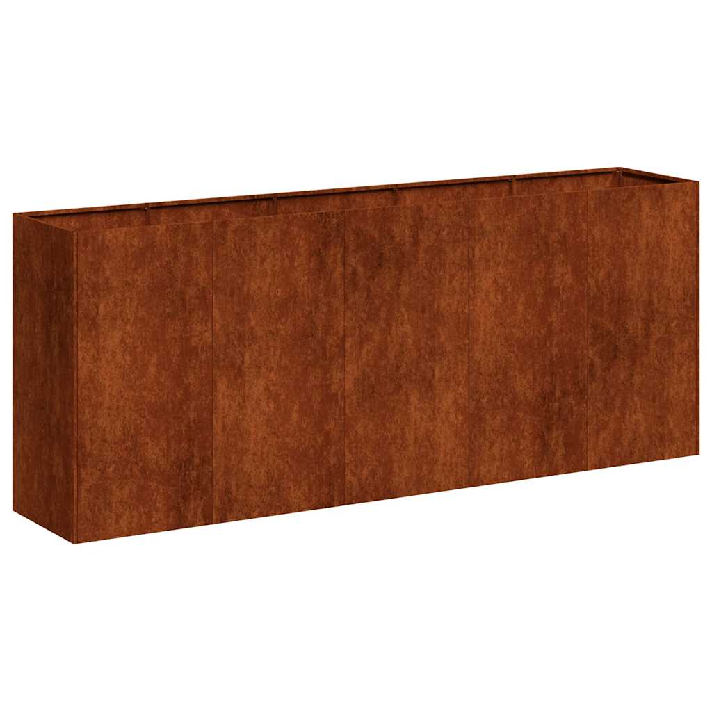 Jardinière rouillé 200x40x80 cm acier inoxydable vidaXL - 2