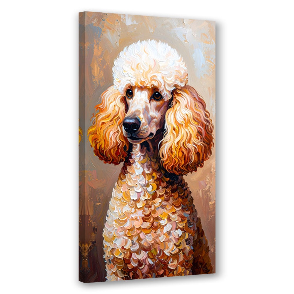 Obraz canvas nowoczesny do salonu biura pudel pies zwierzę 40x80