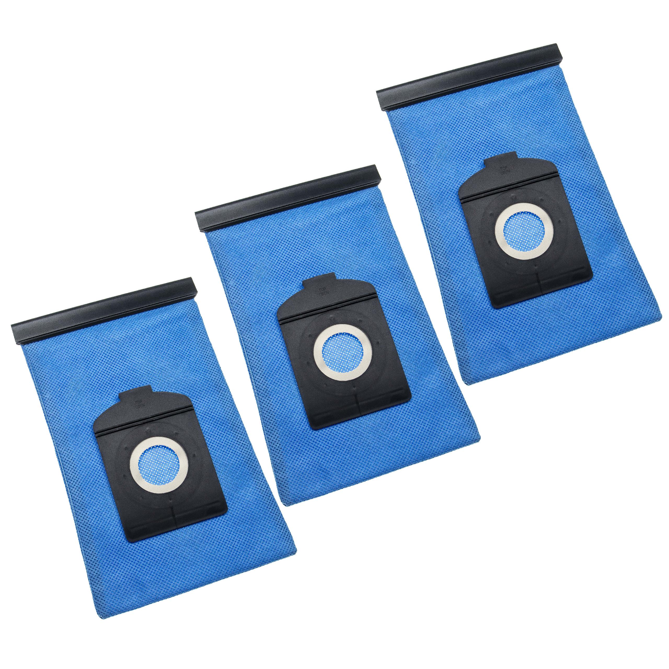 vhbw 3x Sacs compatible avec Bosch big bag 3 l BSN 2100RU aspirateur - 25,3cm x 17,4cm bleu - 4