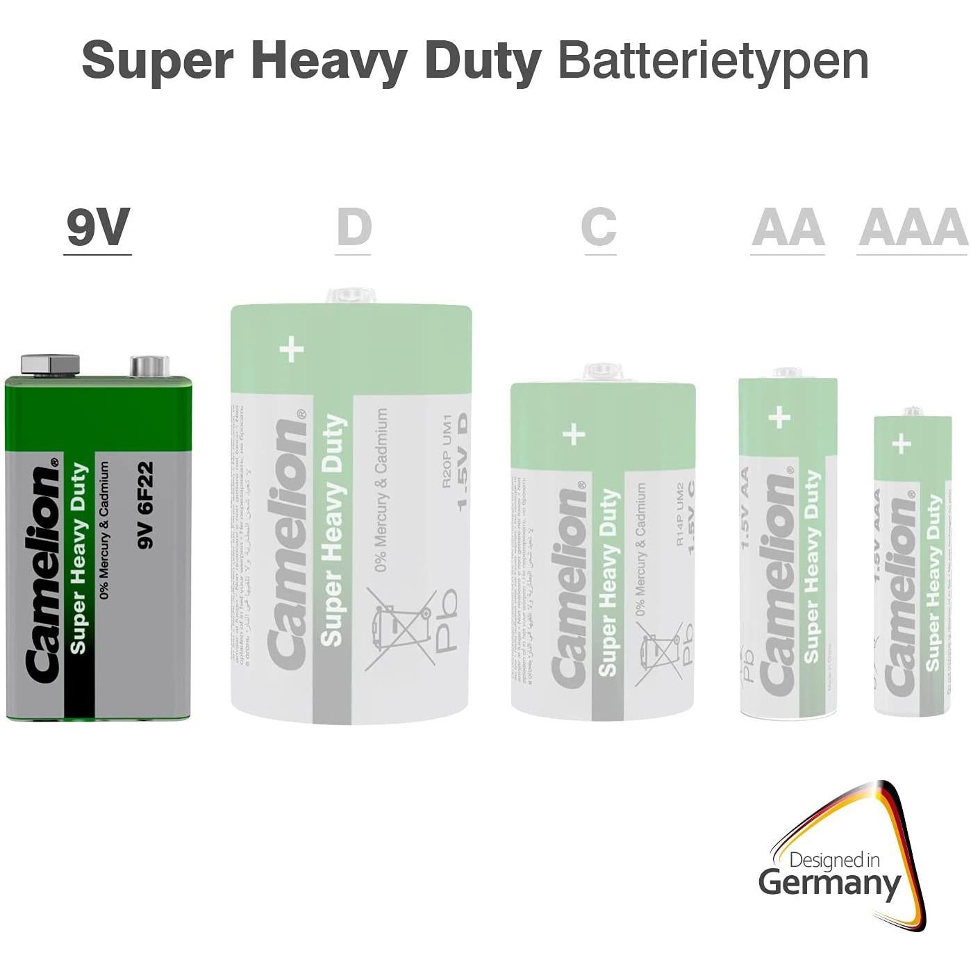 CAMELION Pile Super Heavy Duty 9V Block 6F22 - 2