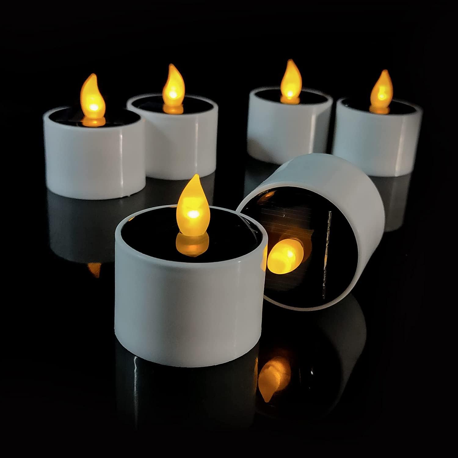 Yardenfun Bougie LED Sans Flamme Rouge Lot De 2 Bougie Électronique Décorative à Piles Pour Église Cimetière Fête Veilleuse Religieuse Ornement Lumineux