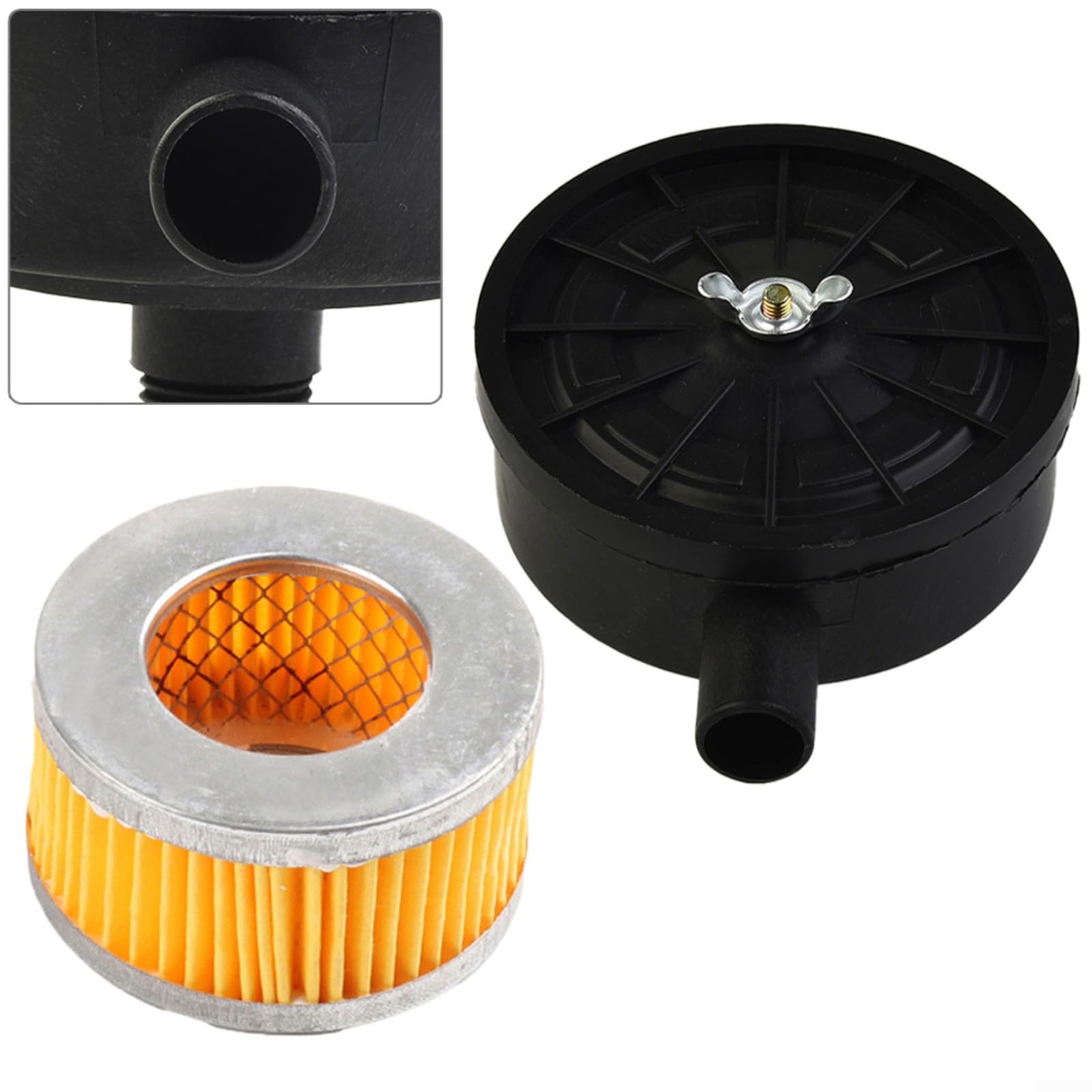 Lot De 2 Filtres De Compresseur D'air - Pour Filetage Mâle 20 Mm, Dimensions 65x36x36 Mm - 12
