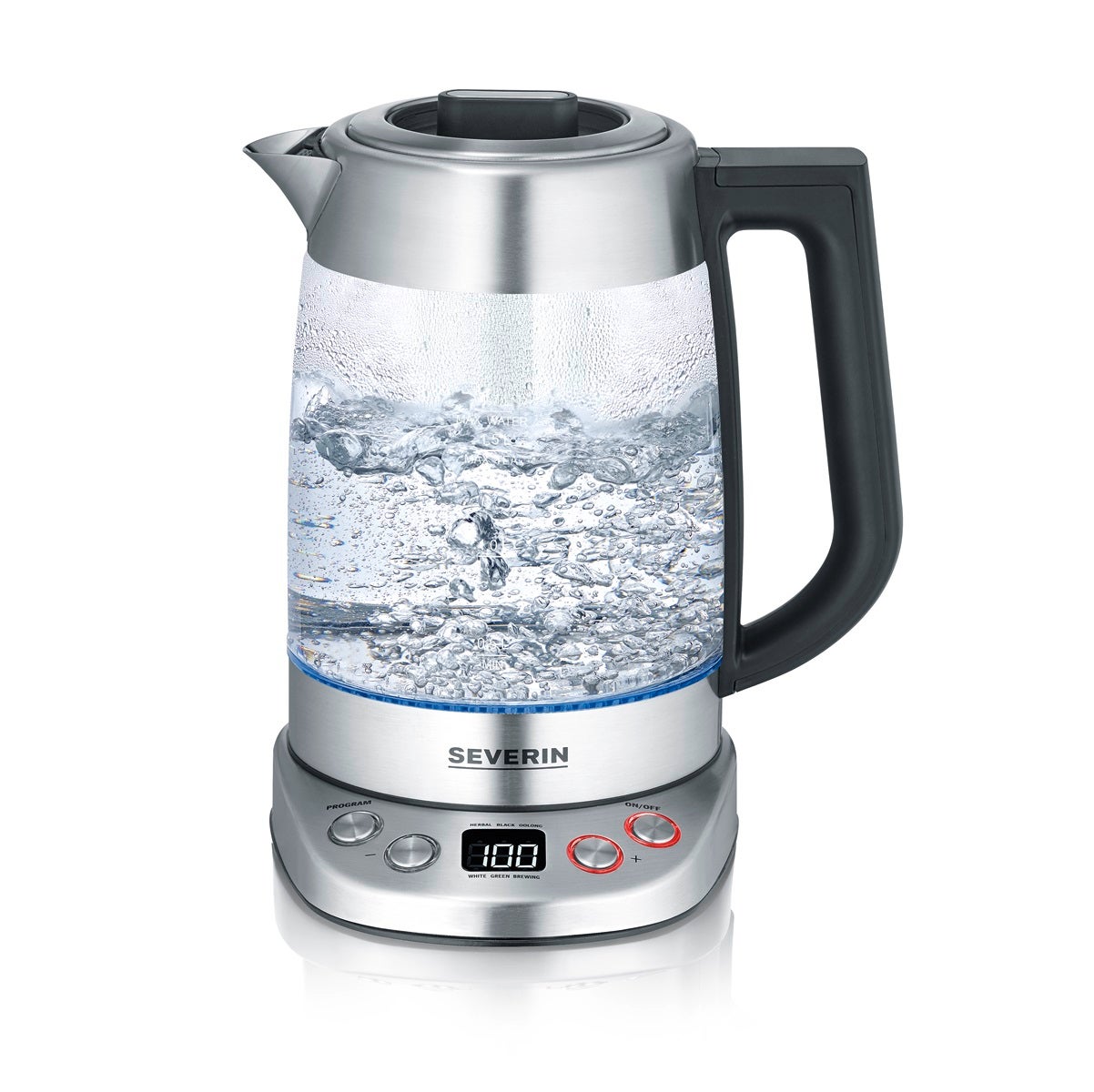 Severin , Hervidor De Té/Agua Digital Deluxe Wk 3480, 1,7 L Agua, 1,5 L Té. Acero Inox / Cristal 3000 W , Leroy Merlin
