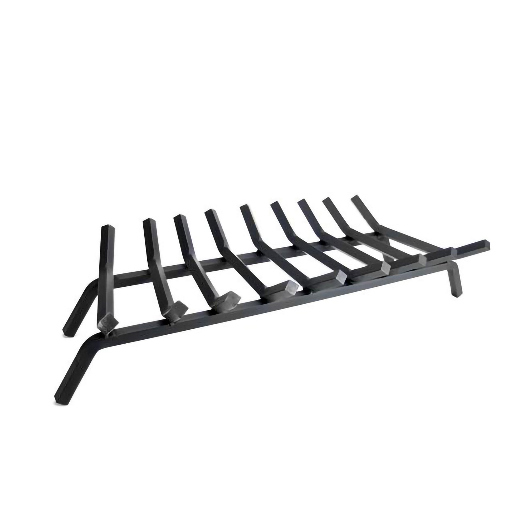 Lot de 2 chenets de cheminée en fonte d'acier forgé, utile pour surélever vos bûches afin de faciliter la circulation de l'air pour l'allumage de votre feu