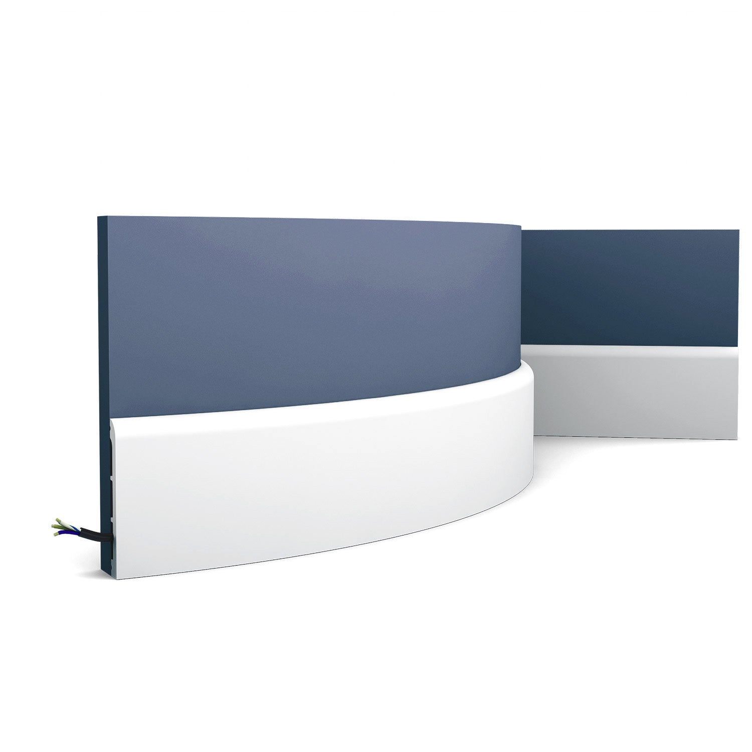 Zócalo orac decor axxent sx184f cascade zócalo multifuncional flexible moldura decorativa para pared 2 m