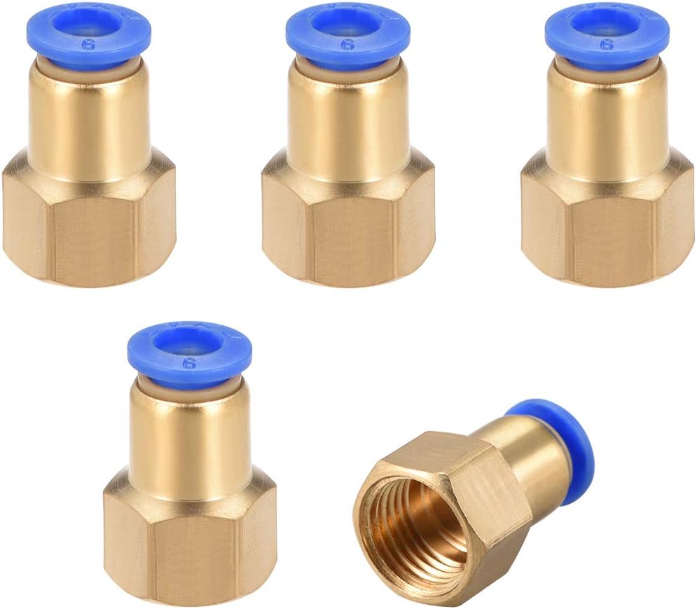 Pression Connexion Tube Raccord Adaptateur 8mm Tube Diamètre Connect Tuyau Raccord 5pcs（R1/2） - 2