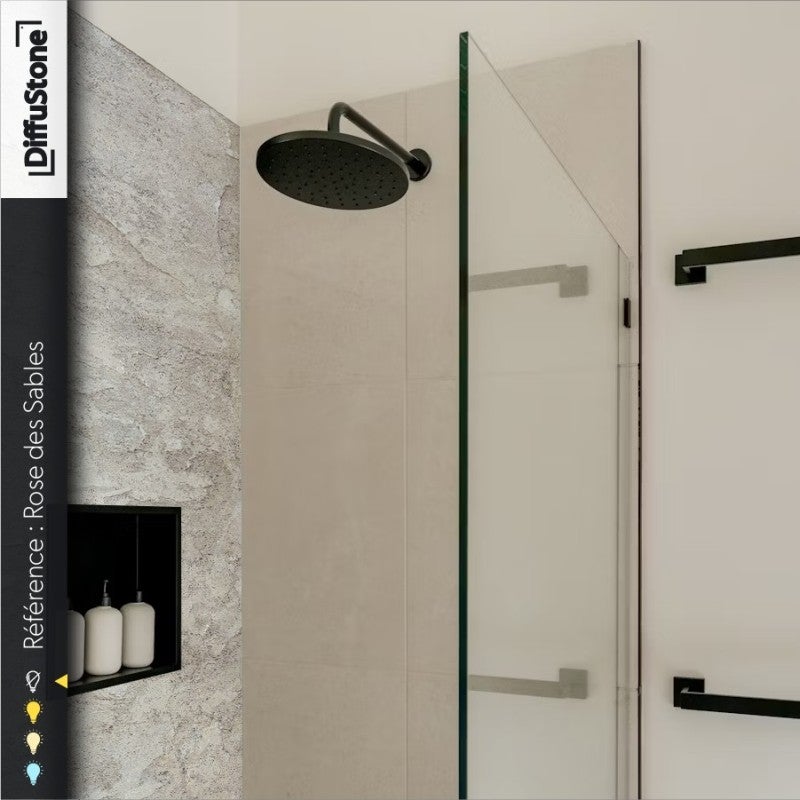 Rose Des Sables - TRANSLUCIDE - Feuille de Pierre DiffuStone -1220x2440mm - 3