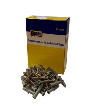 Tassello Ad Espansione TOX Barracuda 8x40 Mm Con Vite - 10 Pezzi, Nylon, Per Muri Pieni - Foto 2