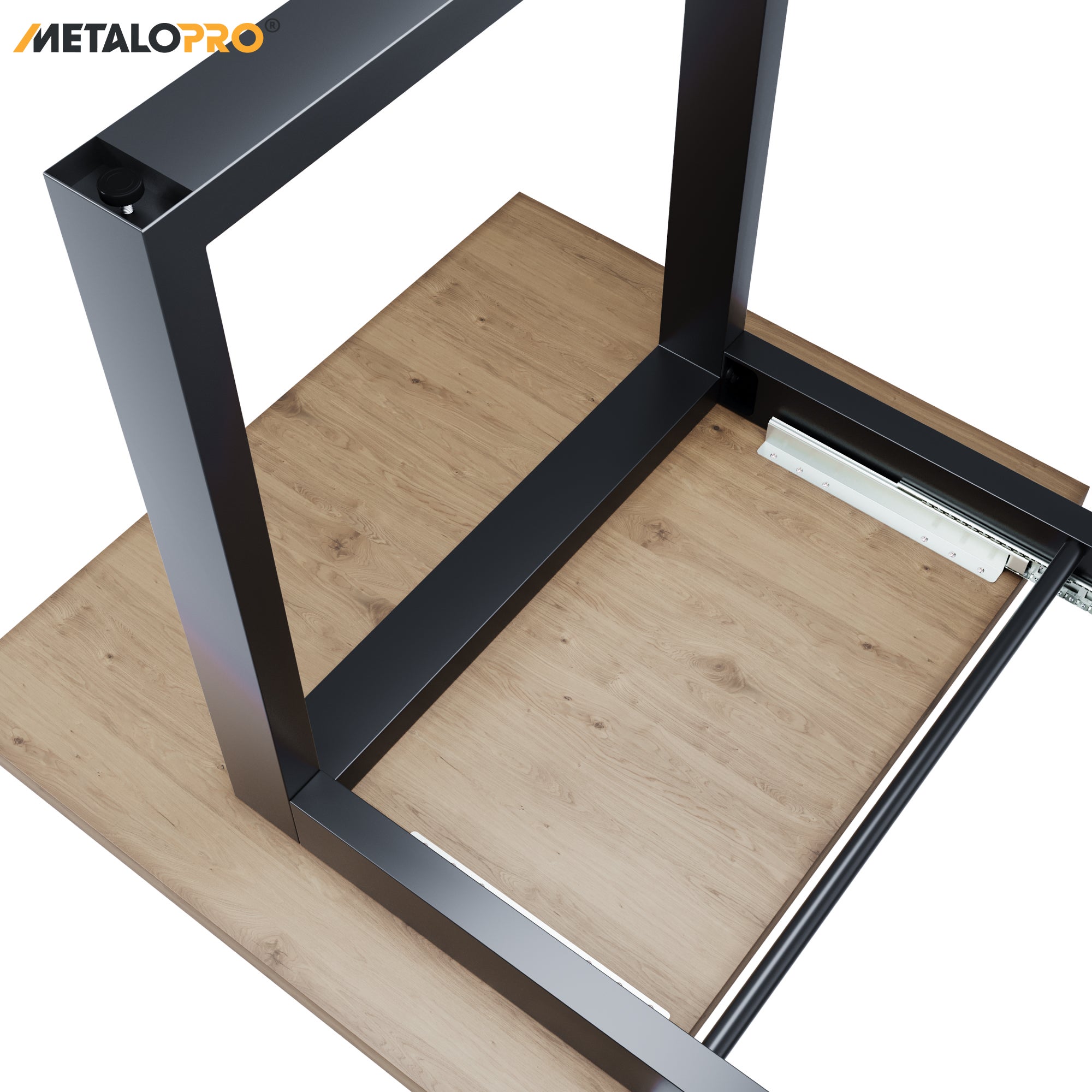 MetaloPro Eta Split - Pied de table extensible, stable, parfait pour salle à manger, salon ou cuisine, cadre en métal durable - 6