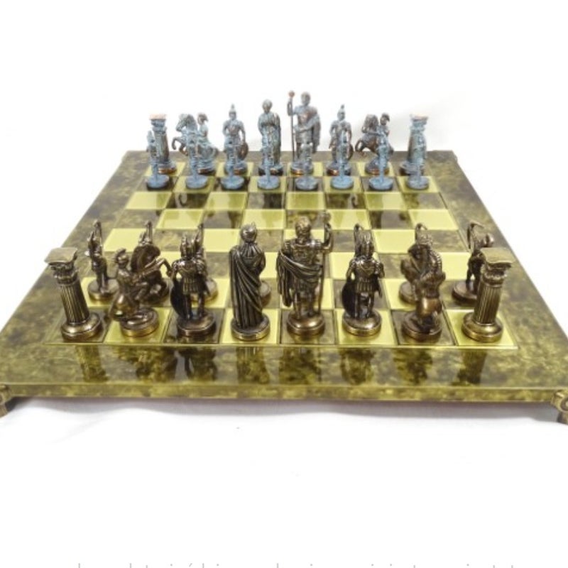 Duże ekskluzywne mosiężne szachy - Łucznicy 44x44cm - S10BBRO