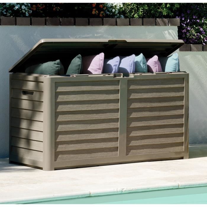 Coffre de rangement Baya - 420 L - Taupe - Eda - 8