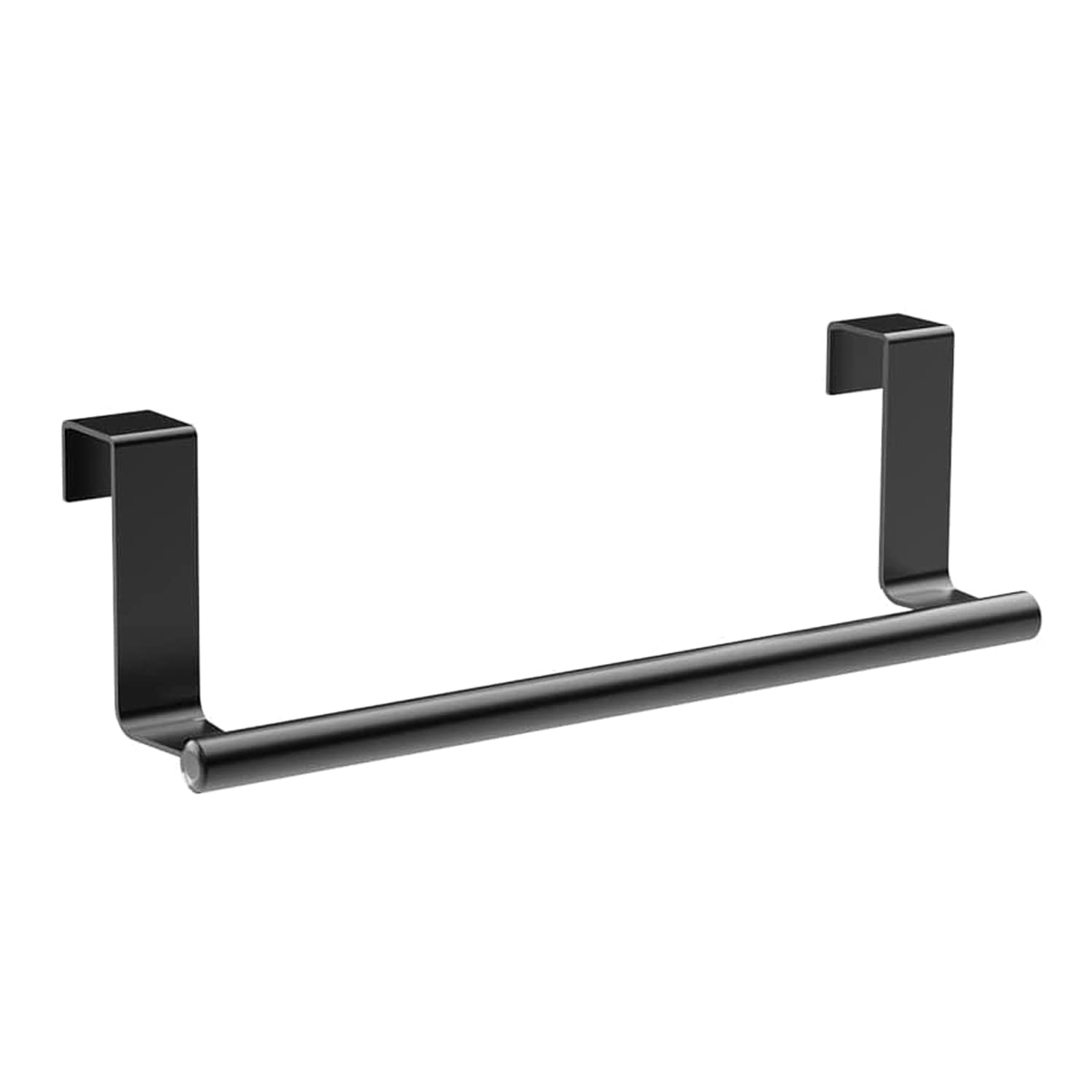 Lot De 2 Porte-Torchons MDesign Noir Mat - Sans Perçage, à Accrocher Sur Porte D'Armoire - Acier Robuste