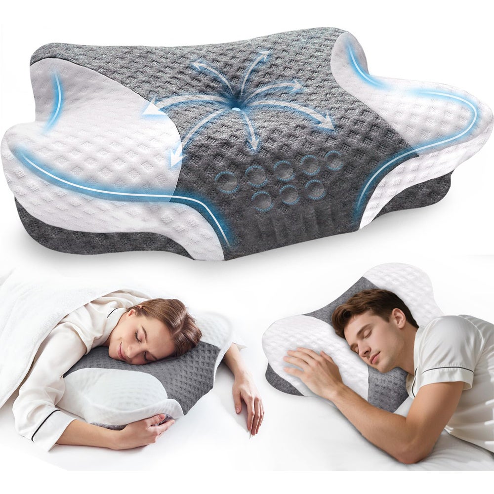 AUTRUCKER Oreiller cervical antidouleur pour le soutien du cou，pour un ...