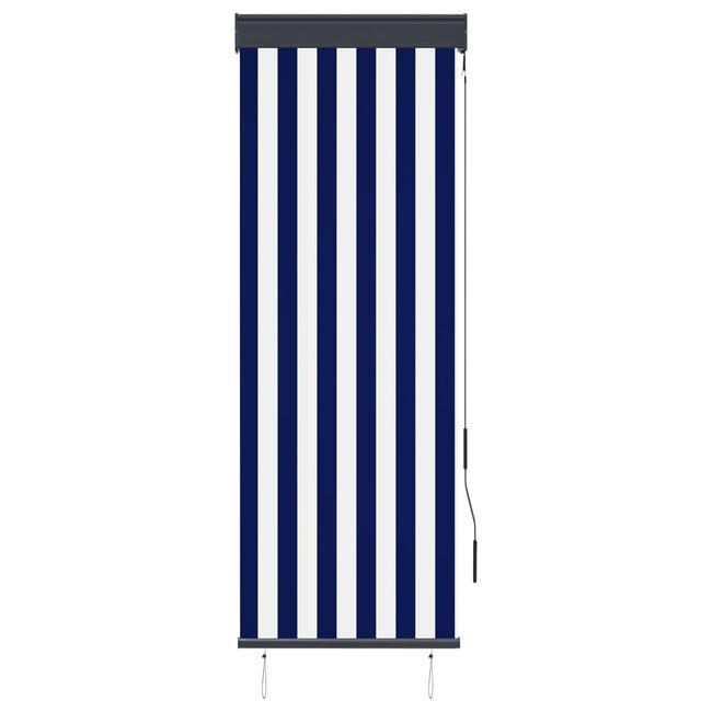 Un Store Roulant Store roulant d'extérieur 60x250 cm Bleu et blanc CFW947737 | Leroy Merlin