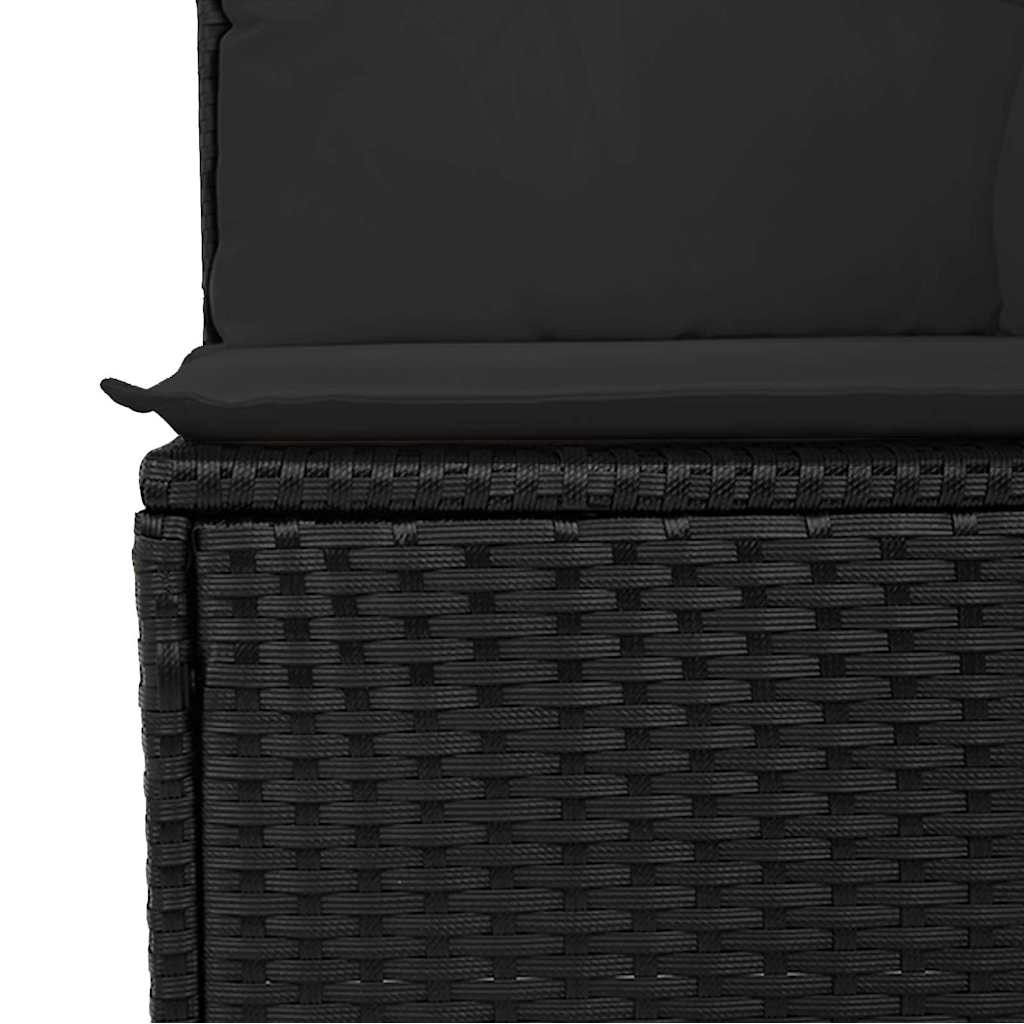 Maison Exclusive - Conjunto de Sofá de Jardim 5 unid. Preto Rattan Sintético - 9