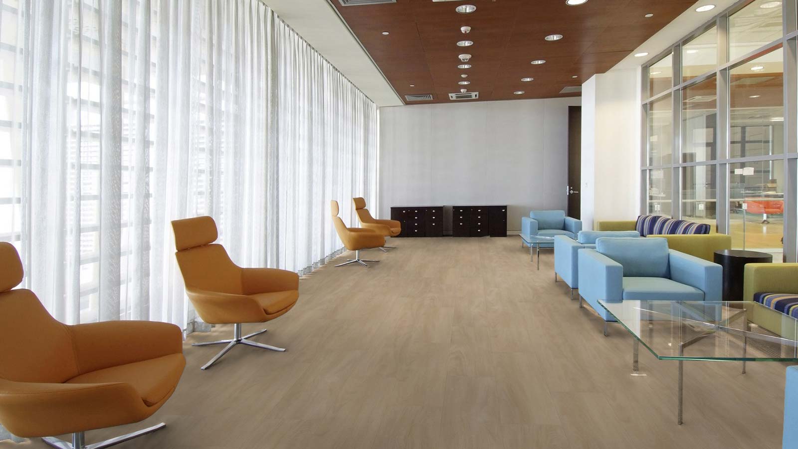 Lame PVC Autoplombante effet bois medium - 125 x 24,50 cm - 11 lames = 3,37 m² - 2