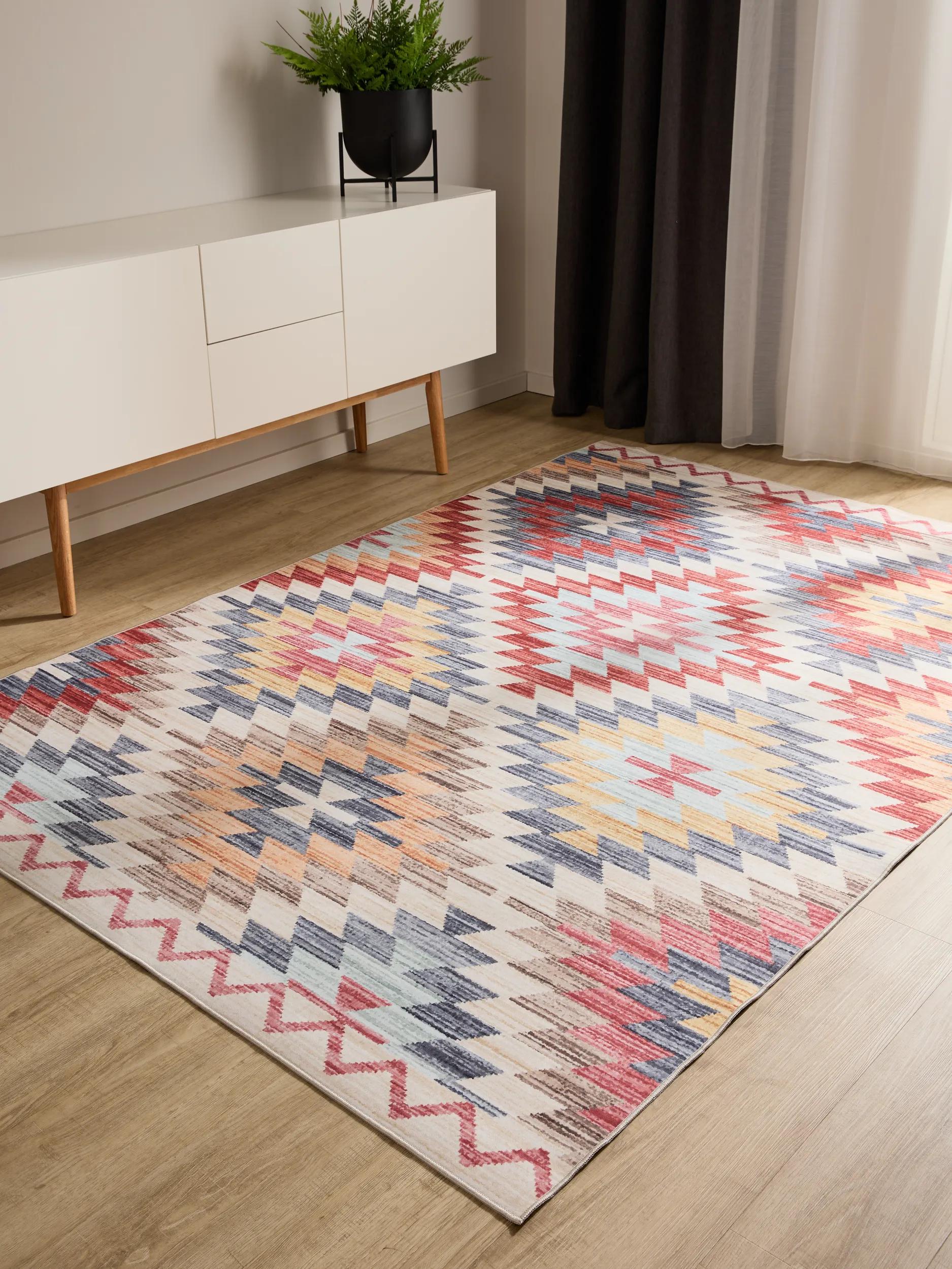 BENUTA - Tapete lavável George multicolorido/bege 160x230 cm - 2