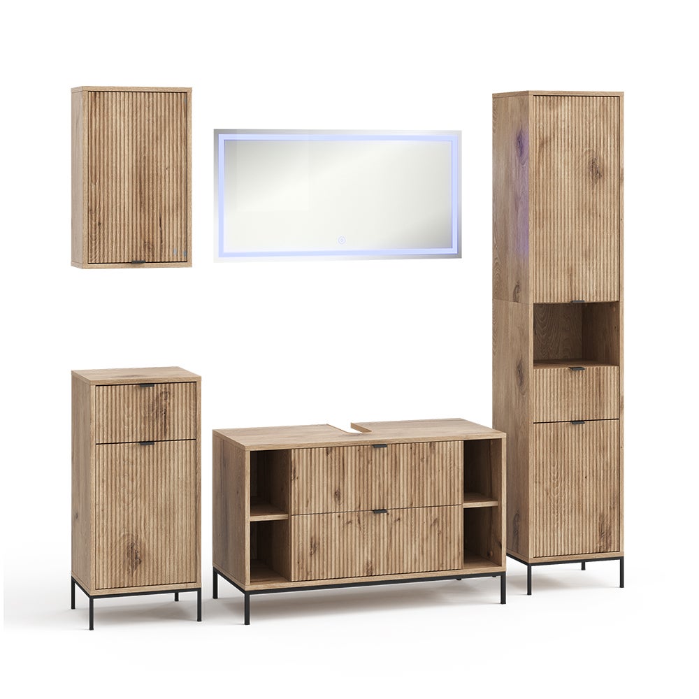 Vicco Zestaw mebli łazienkowych Eliza, Viking Oak, 5 części