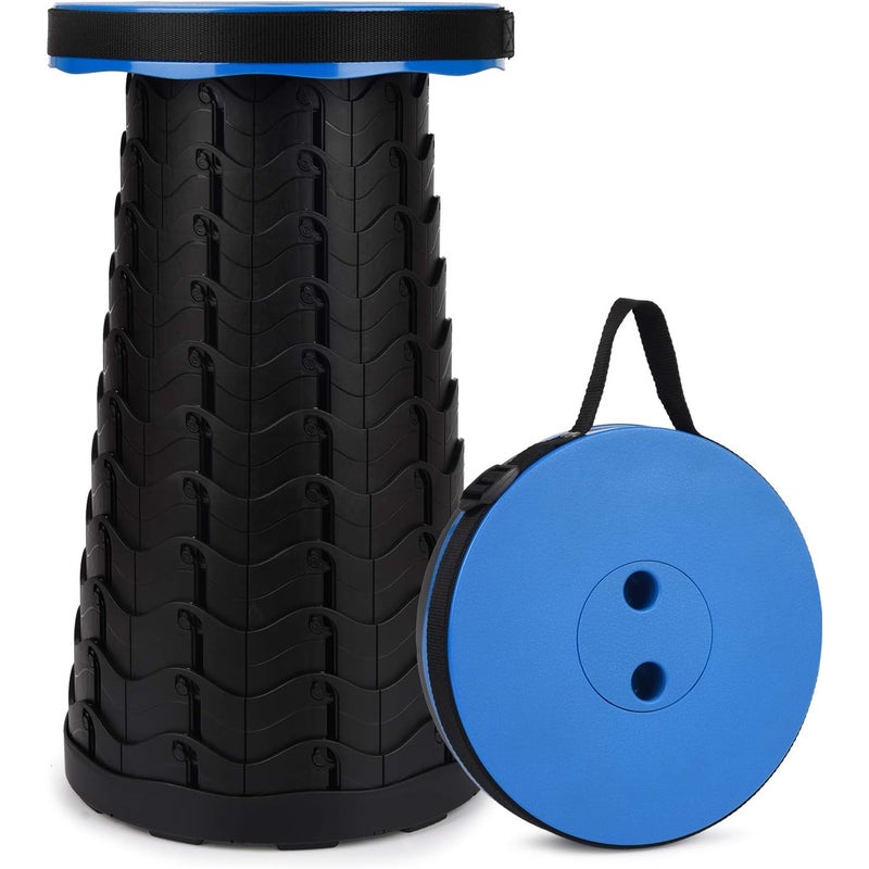 1 przenośny składany stołek do wędrówek, wędkowania, trekkingu, maksymalna waga: 210 kg (niebiesko-czarny)