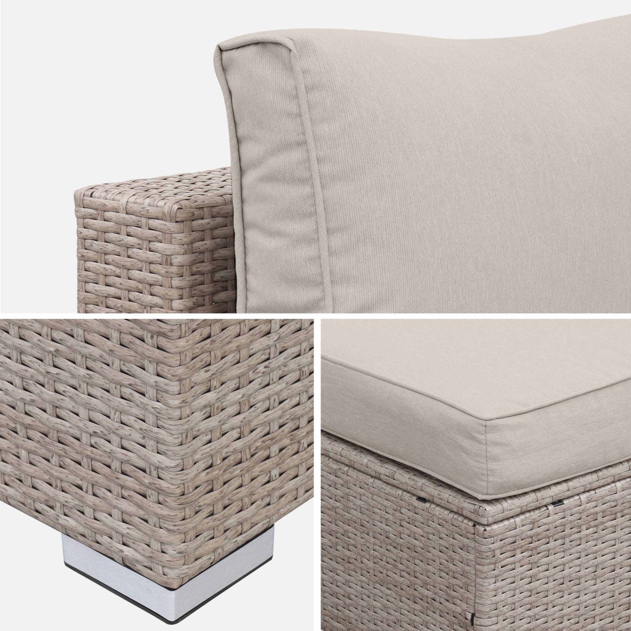 Salon de jardin en Acier Beige 4 personnes - 6