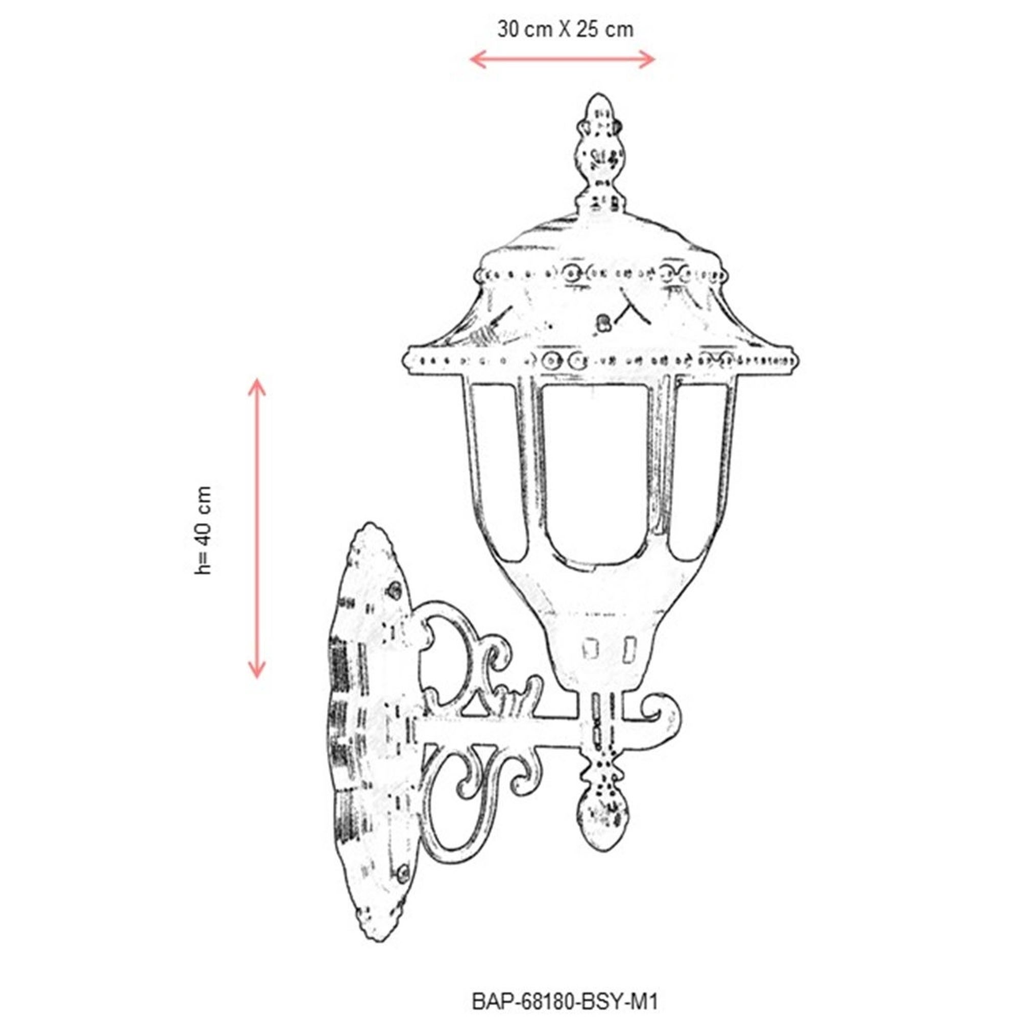 Applique da esterno, struttura in ABS, Colore nero - 3