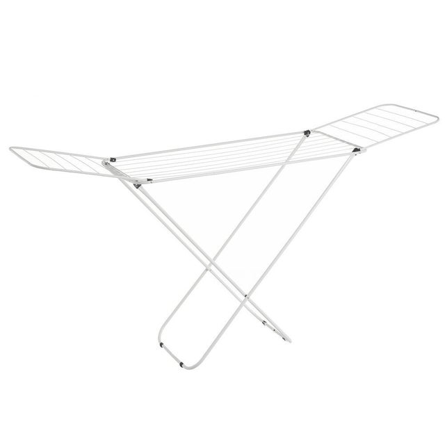Corne à linge pliante avec ailes en métal blanc 182x95x47 cm CasaSelección